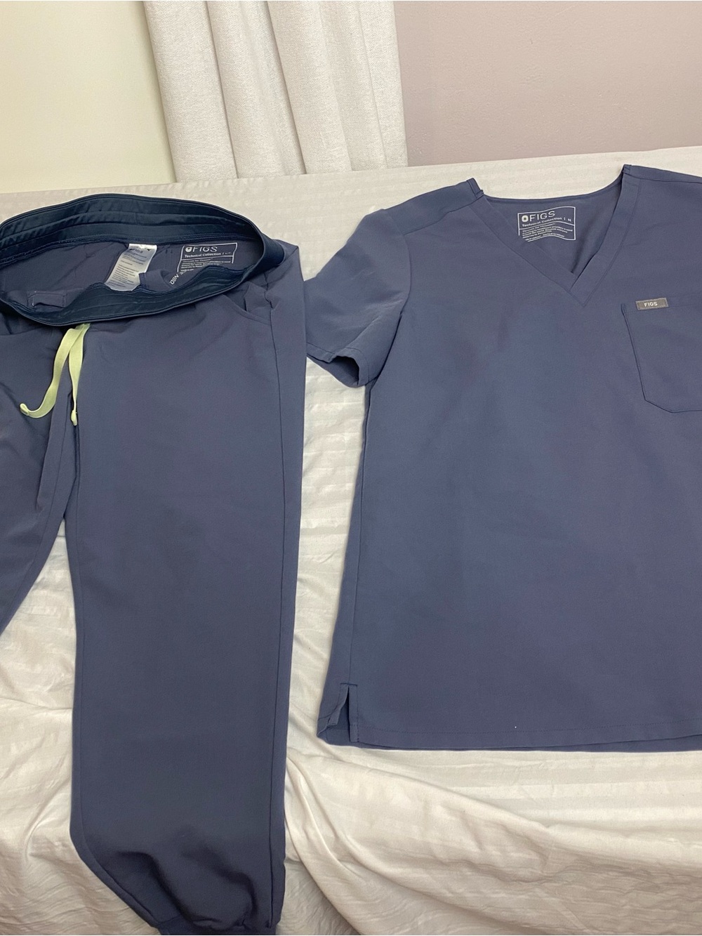 Figs Navy Scrub Top and Jogger Set